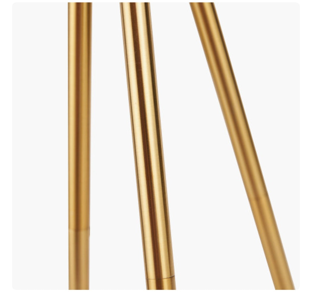 Houston Brushed Brass Metal Tripod Table Lamp