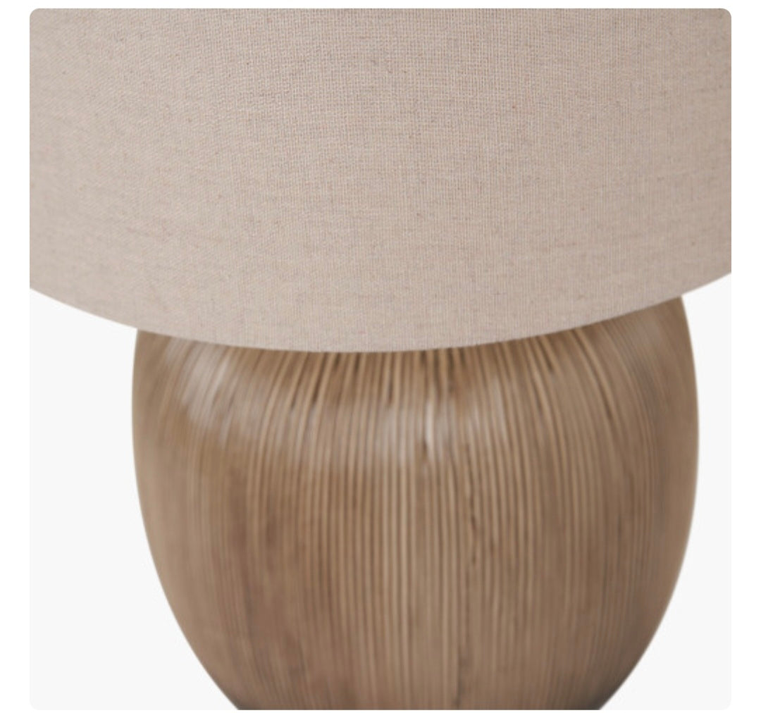 Greta Brown and Black Textured Ceramic Table Lamp