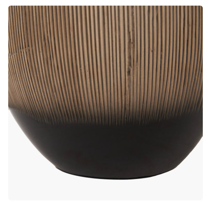 Greta Brown and Black Textured Ceramic Table Lamp
