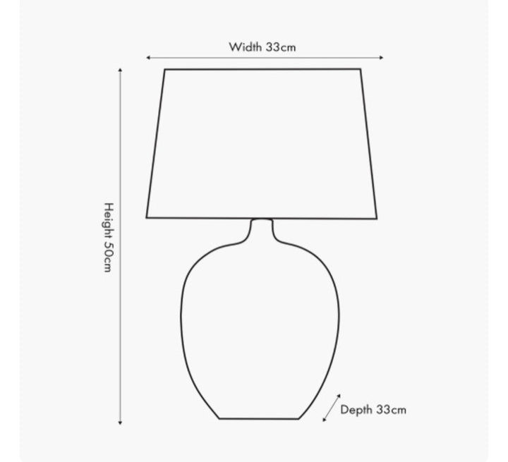 Greta Brown and Black Textured Ceramic Table Lamp