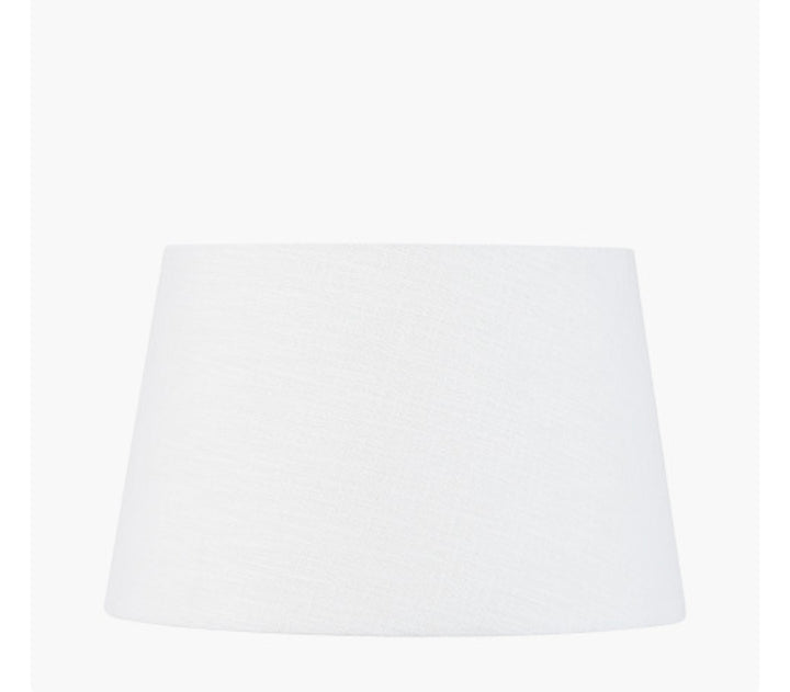 Lys 30cm White Self Lined Linen Tapered Lampshade