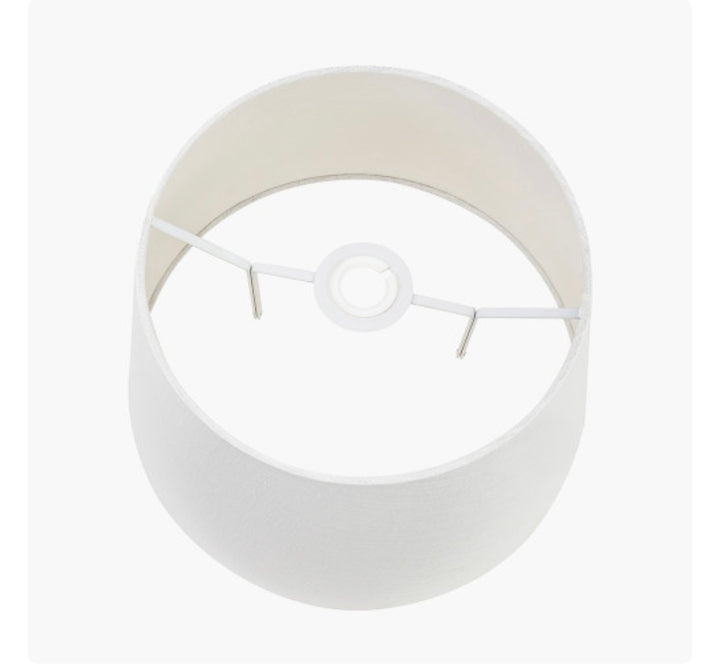 Lys 30cm White Self Lined Linen Tapered Lampshade
