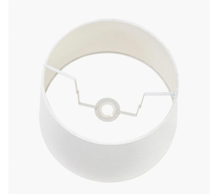 Lys 30cm White Self Lined Linen Tapered Lampshade