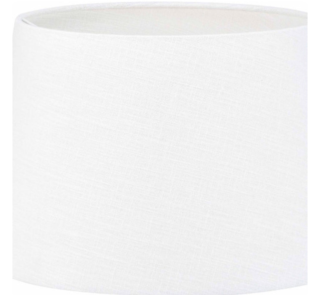 Lys 30cm White Self Lined Linen Tapered Lampshade