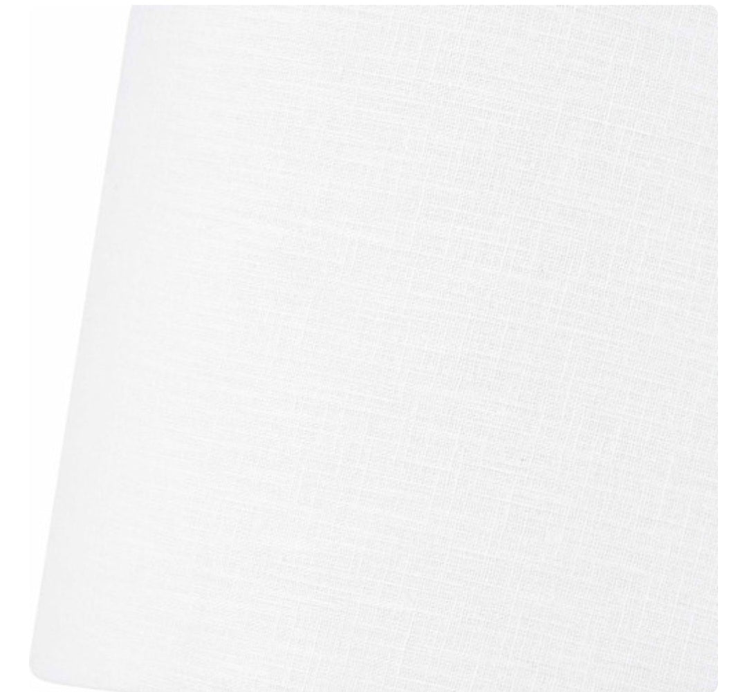 Lys 30cm White Self Lined Linen Tapered Lampshade