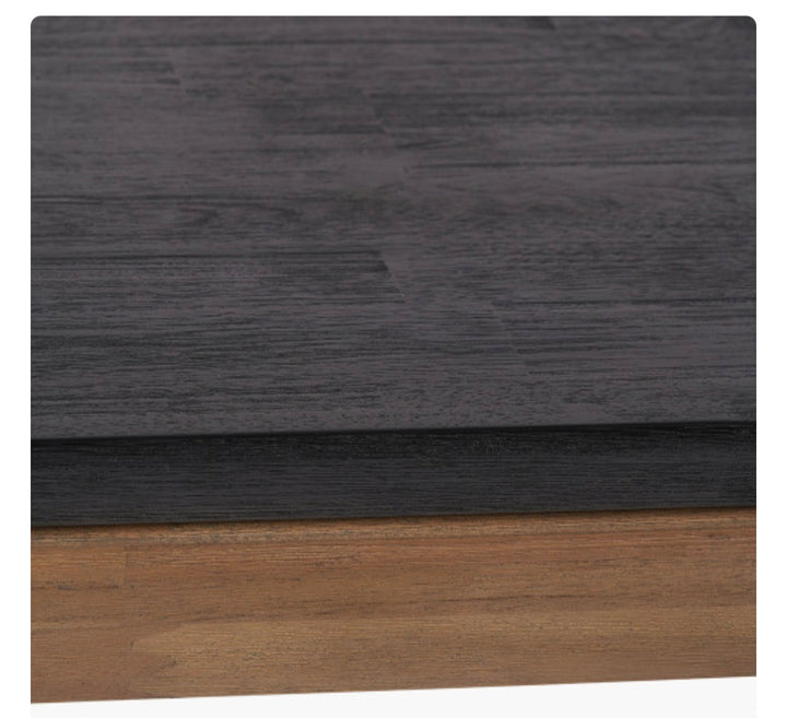 Gio Black and Natural Acacia Wood Dining Table/6 seater