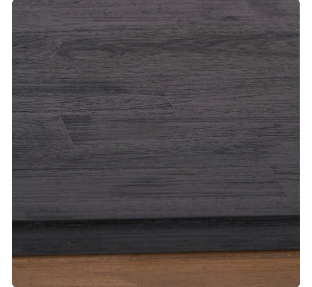 Gio Black and Natural Acacia Wood Dining Table/6 seater