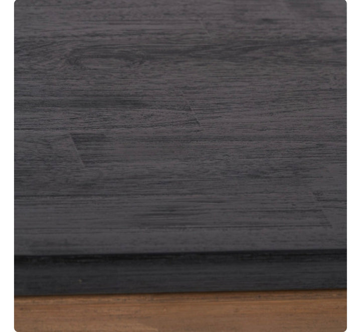 Gio Black and Natural Acacia Wood Dining Table/6 seater