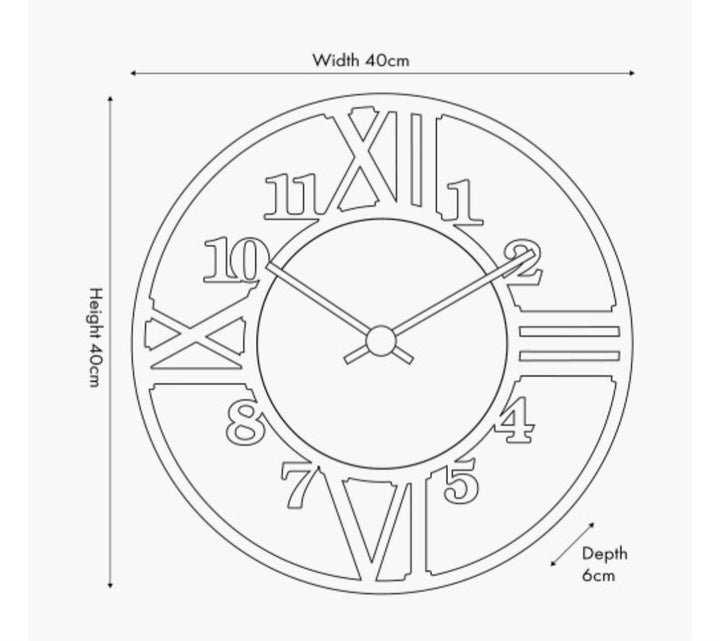 Gold Metal and White Face Round Wall Clock