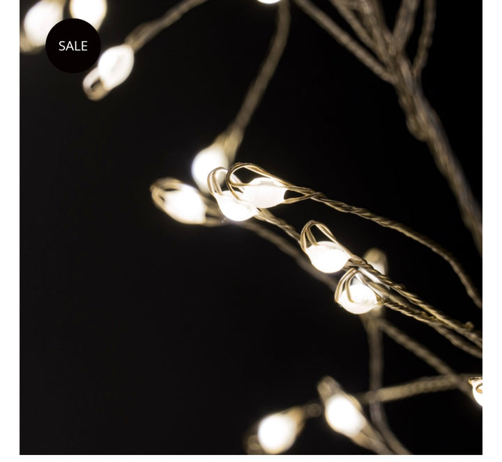 2.75m\9ft Plug-In LED 8 Sequence Warm White Cluster String