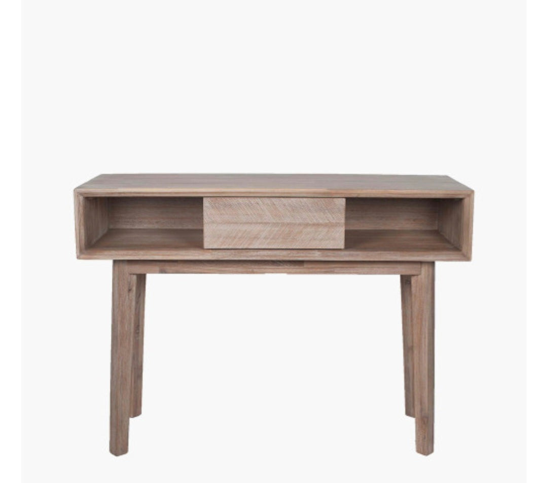 Kalmar Sand Wash Acacia Wood 1 Drawer Console