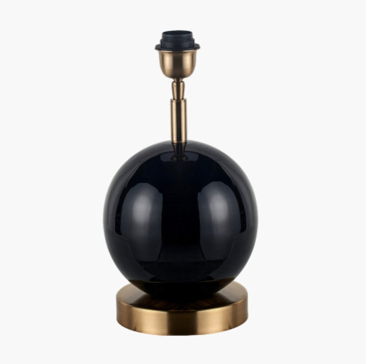 Sofia Black and Gold Enamel Table Lamp Base