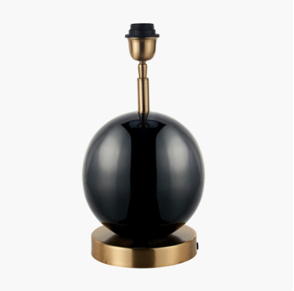 Sofia Black and Gold Enamel Table Lamp Base