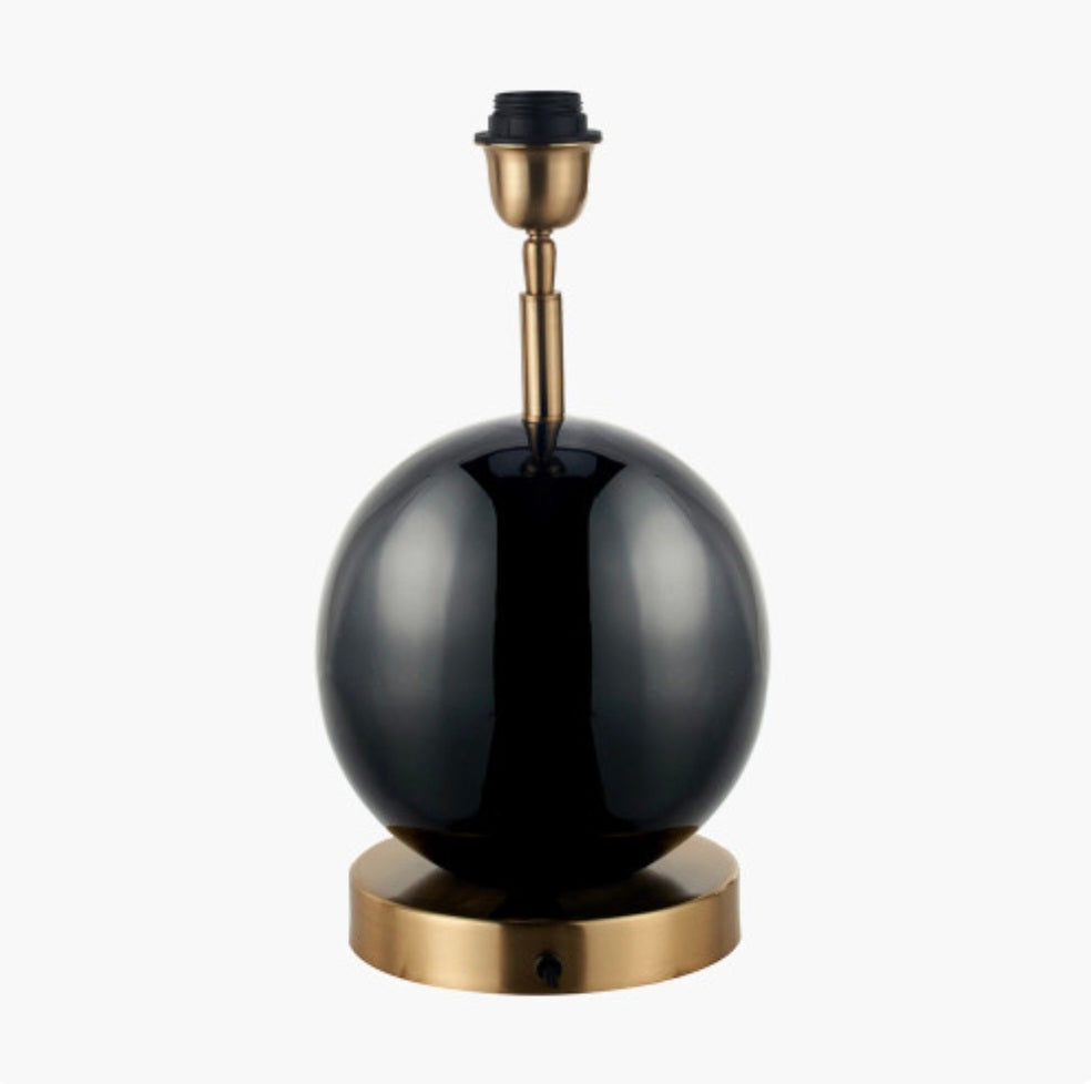 Sofia Black and Gold Enamel Table Lamp Base