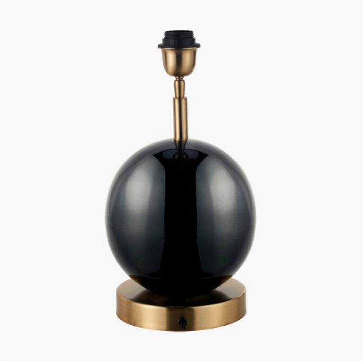 Sofia Black and Gold Enamel Table Lamp Base