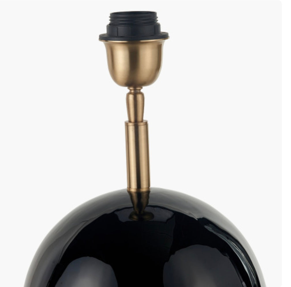 Sofia Black and Gold Enamel Table Lamp Base