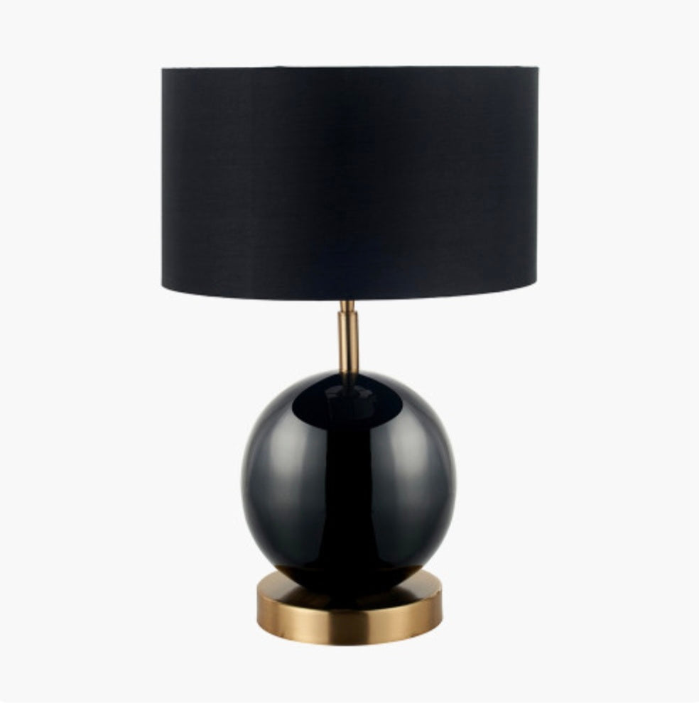 Sofia Black and Gold Enamel Table Lamp Base