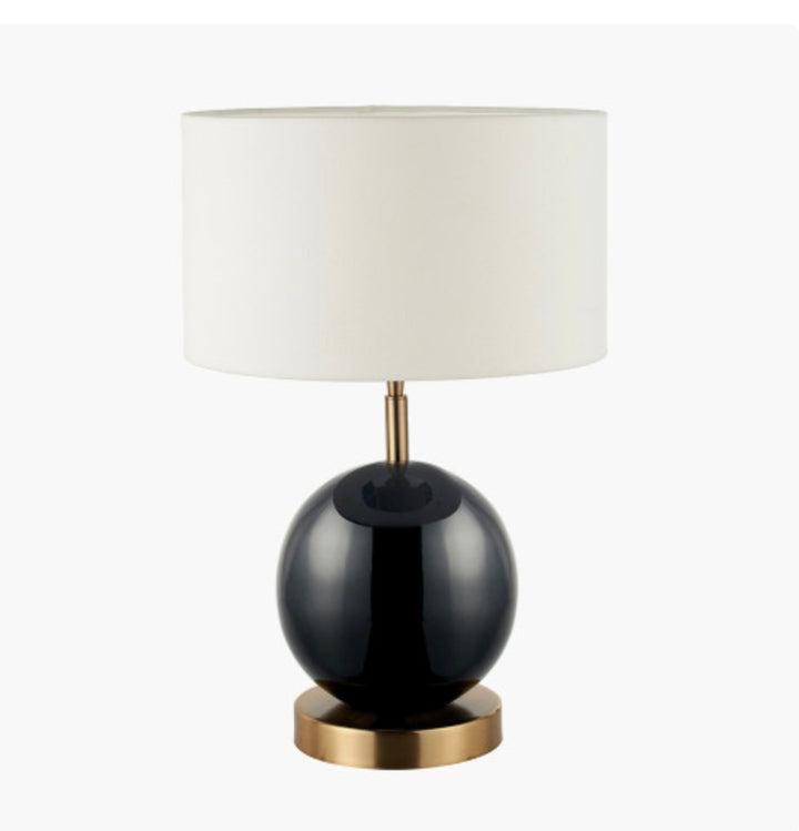 Sofia Black and Gold Enamel Table Lamp Base