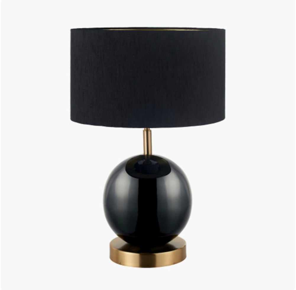 Sofia Black and Gold Enamel Table Lamp Base
