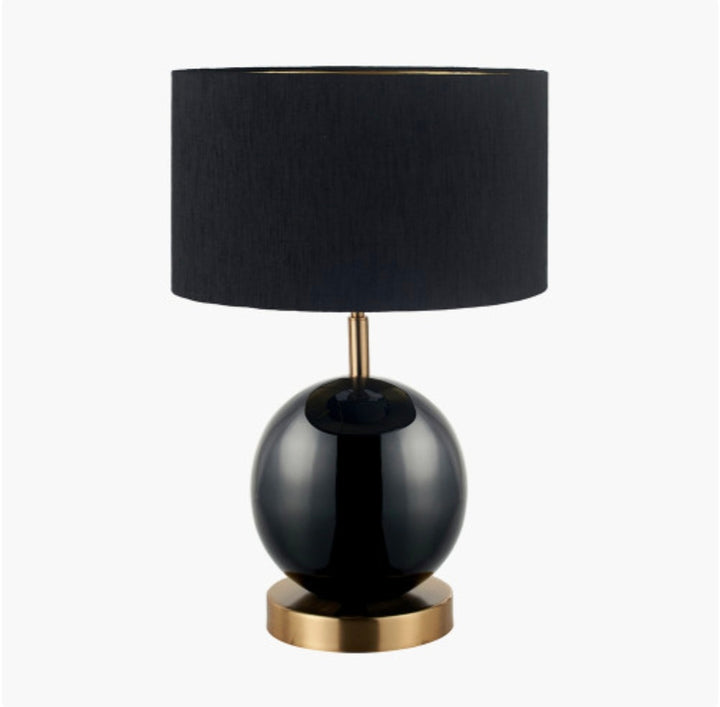 Sofia Black and Gold Enamel Table Lamp Base