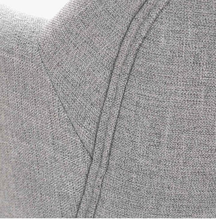 Alba Grey Linen Mix and Black Metal Carver Dining Chair