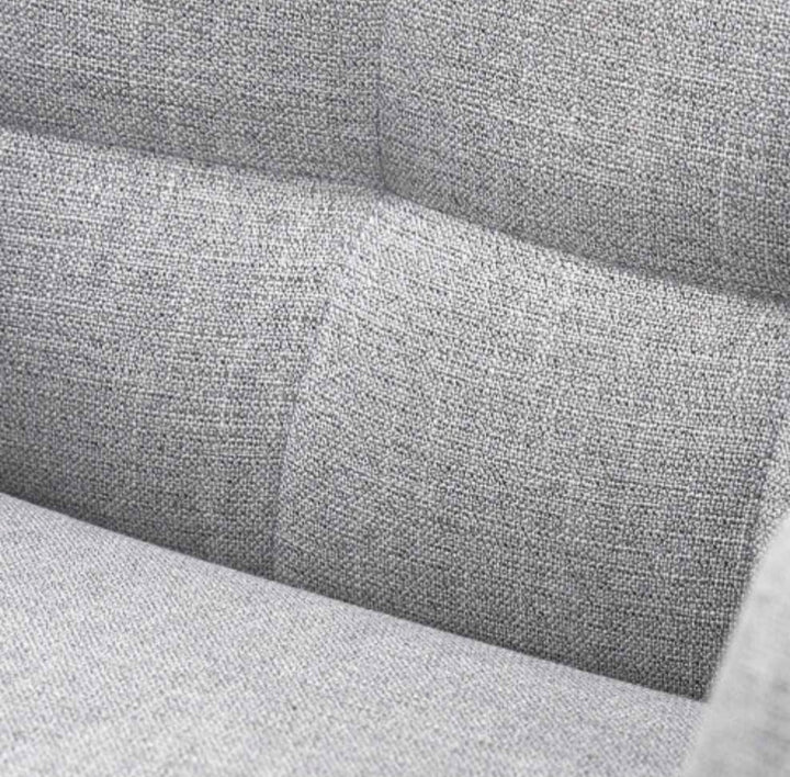 Alba Grey Linen Mix and Black Metal Carver Dining Chair