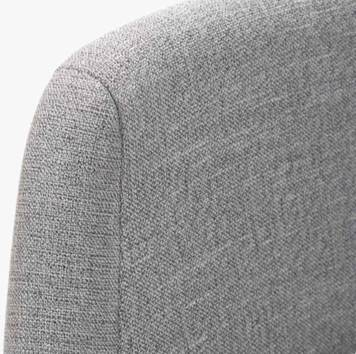 Alba Grey Linen Mix and Black Metal Carver Dining Chair