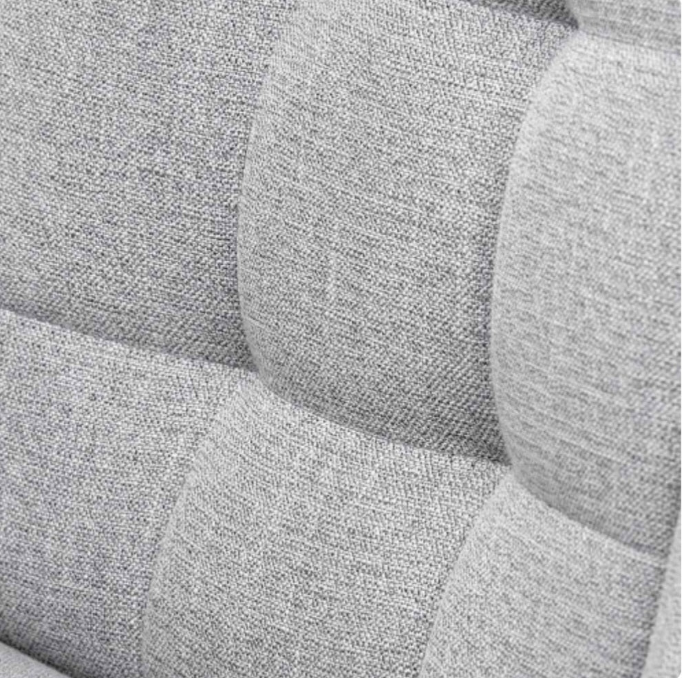 Alba Grey Linen Mix and Black Metal Dining Chair