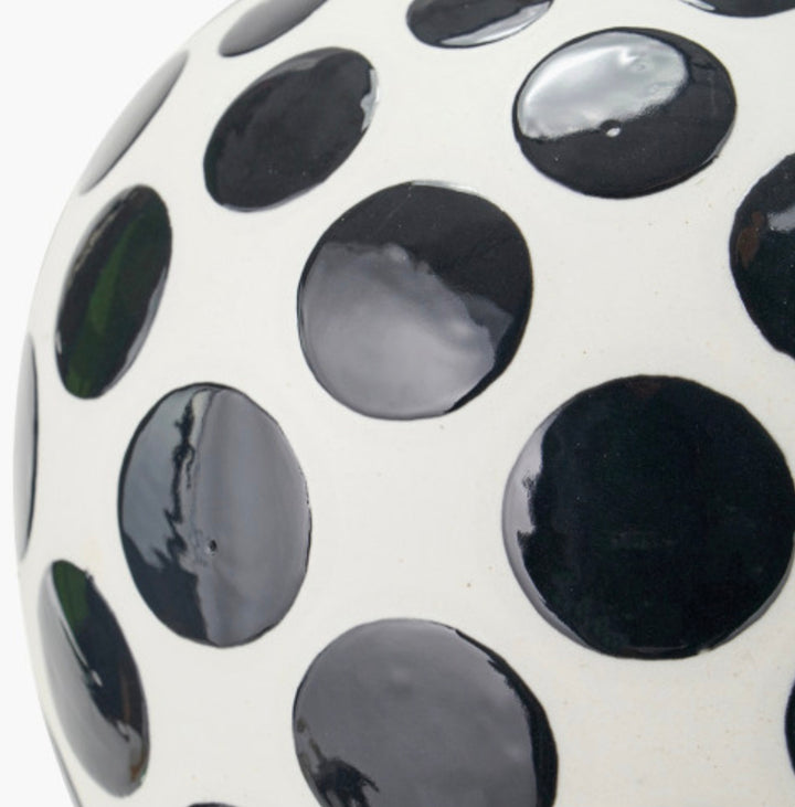 Larisa Black Polka Dot Ceramic Table Lamp Base