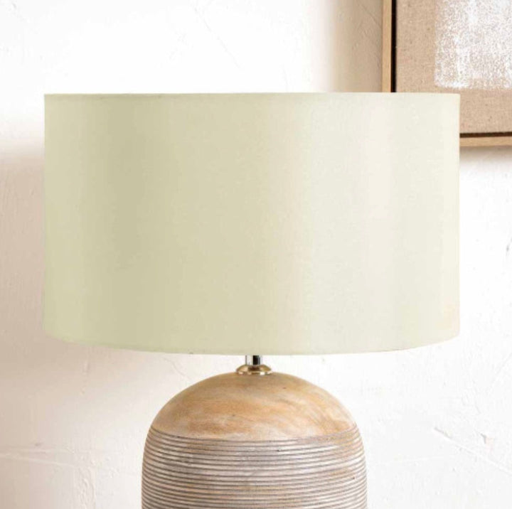 Zara 35cm Almond Silk Lined Cylinder Lampshade
