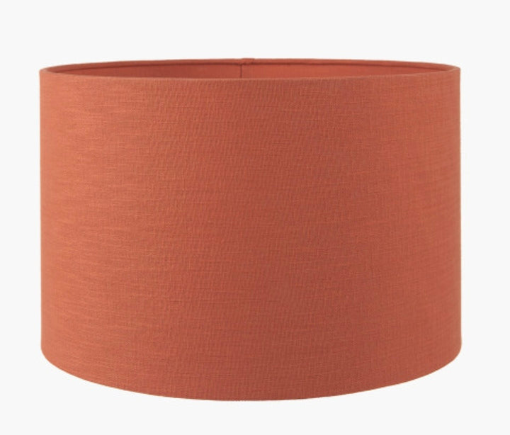 Lino 35cm Cinnamon Self Lined Linen Cylinder Lampshade