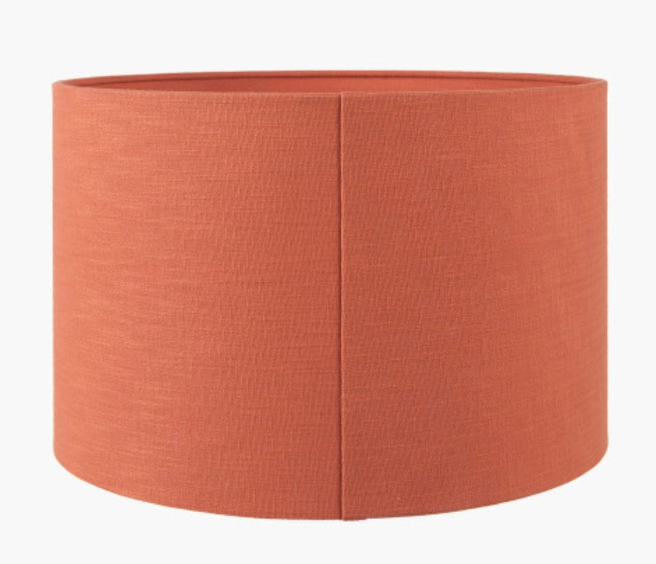 Lino 35cm Cinnamon Self Lined Linen Cylinder Lampshade
