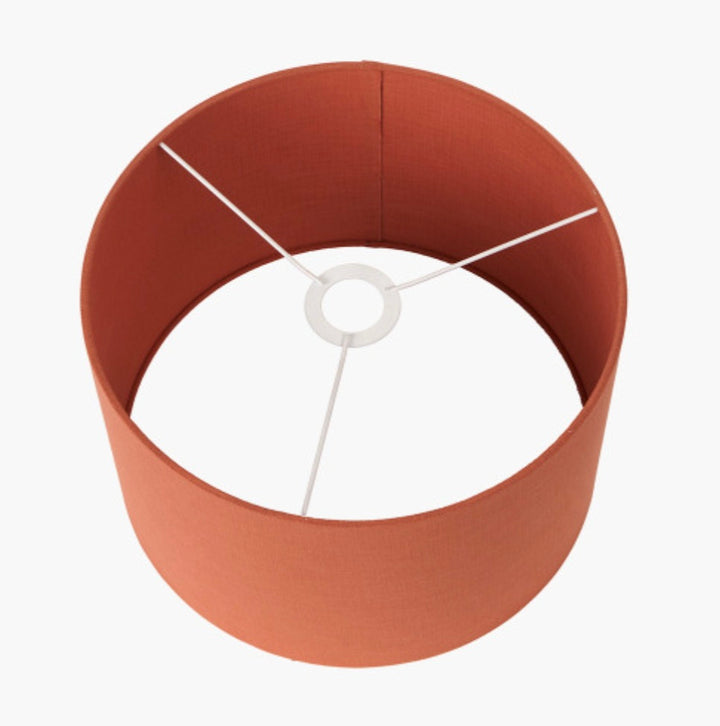 Lino 35cm Cinnamon Self Lined Linen Cylinder Lampshade