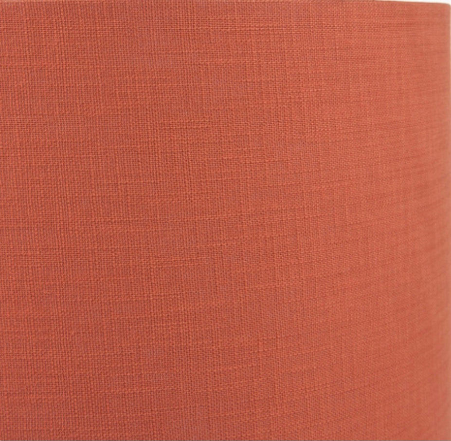 Lino 35cm Cinnamon Self Lined Linen Cylinder Lampshade