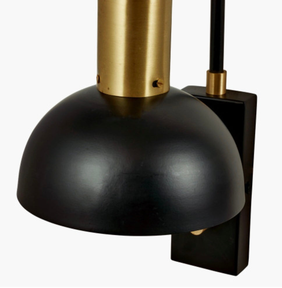 Mayfair Matt Black Domed Task Wall Light