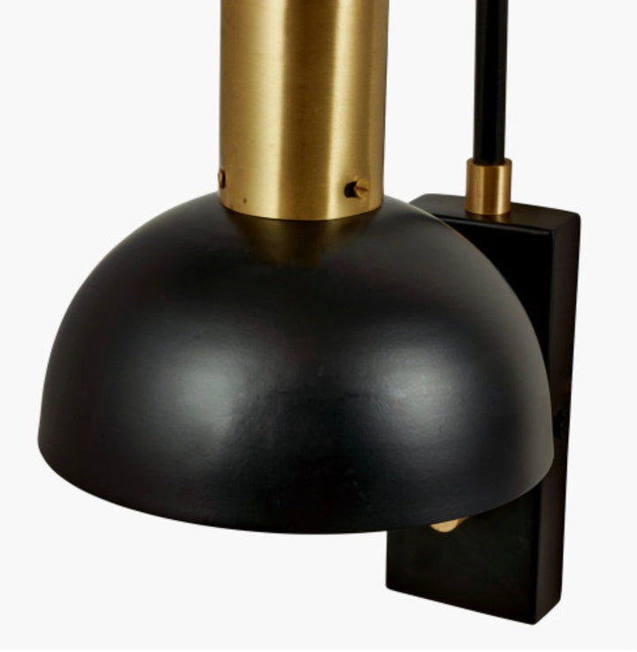 Mayfair Matt Black Domed Task Wall Light