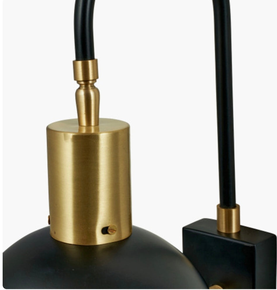 Mayfair Matt Black Domed Task Wall Light