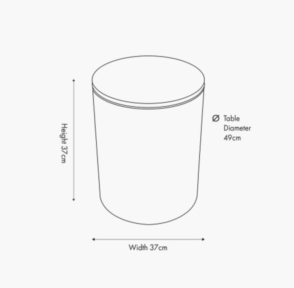 Remy White Marble Effect and Black Metal Storage Side Table