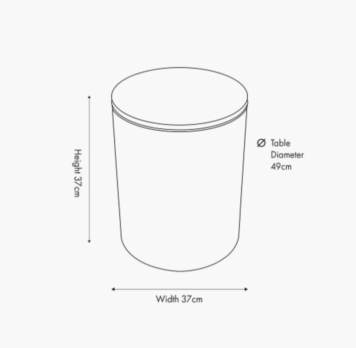 Remy White Marble Effect and Black Metal Storage Side Table