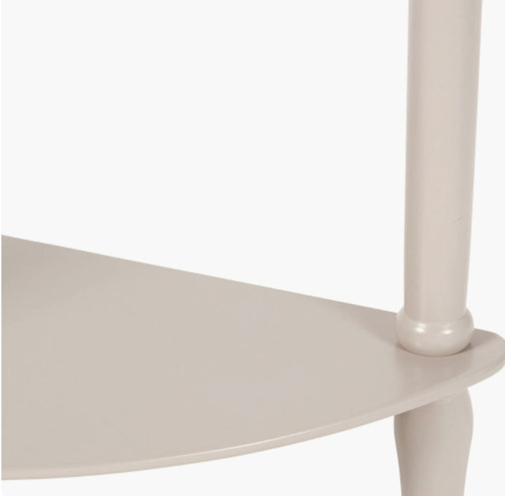 Heritage Elizabeth White Pine Wood Half Moon Console