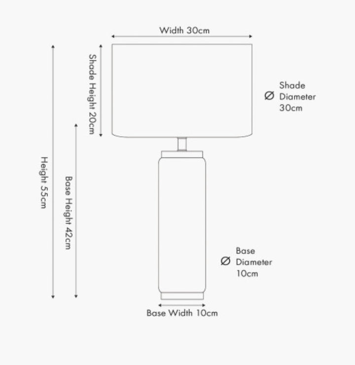 Carrara Wood Effect Ceramic Tall Table Lamp