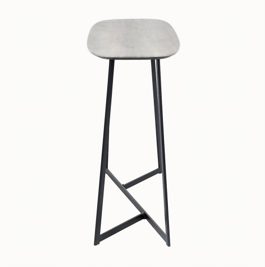 Ukiah Grey Oak Veneer and Black Metal Console Table