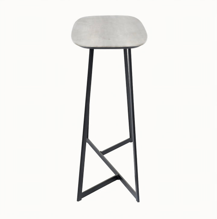 Ukiah Grey Oak Veneer and Black Metal Console Table