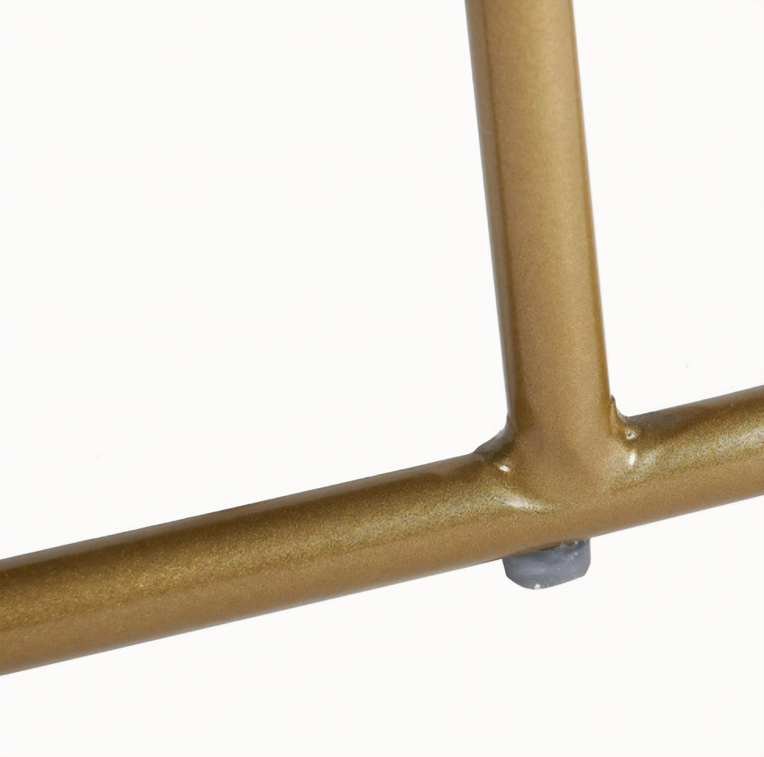 Nino Dove Grey Velvet and Gold Metal Bench