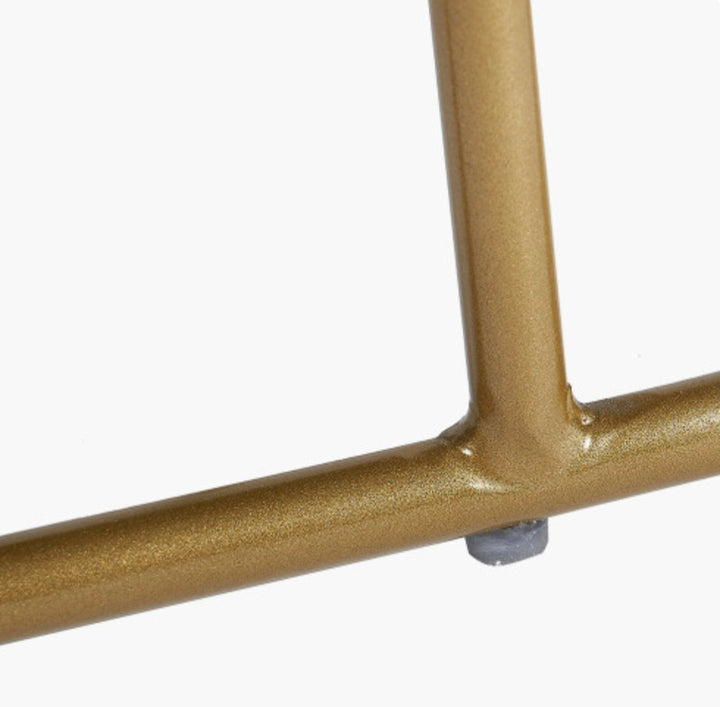 Nino Black Velvet and Gold Metal Bench