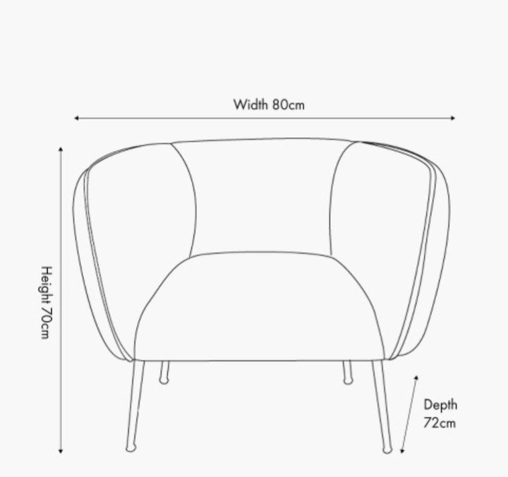 Lucca Dove Grey Velvet and Metal Armchair