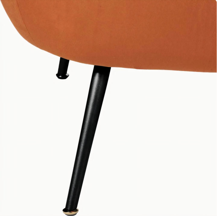 Lucca Tobacco Velvet and Metal Sofa