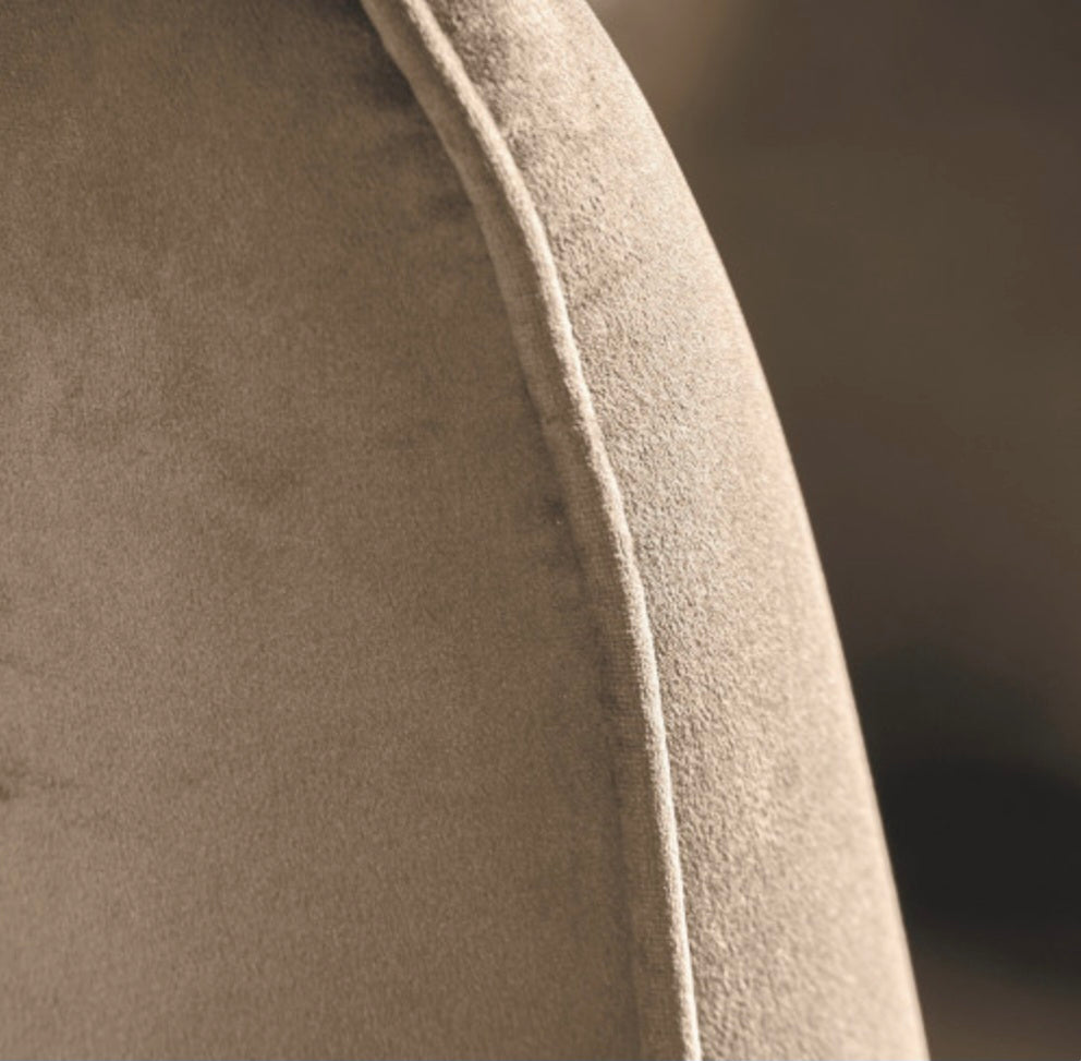 Lucca Biscuit Velvet and Metal Armchair