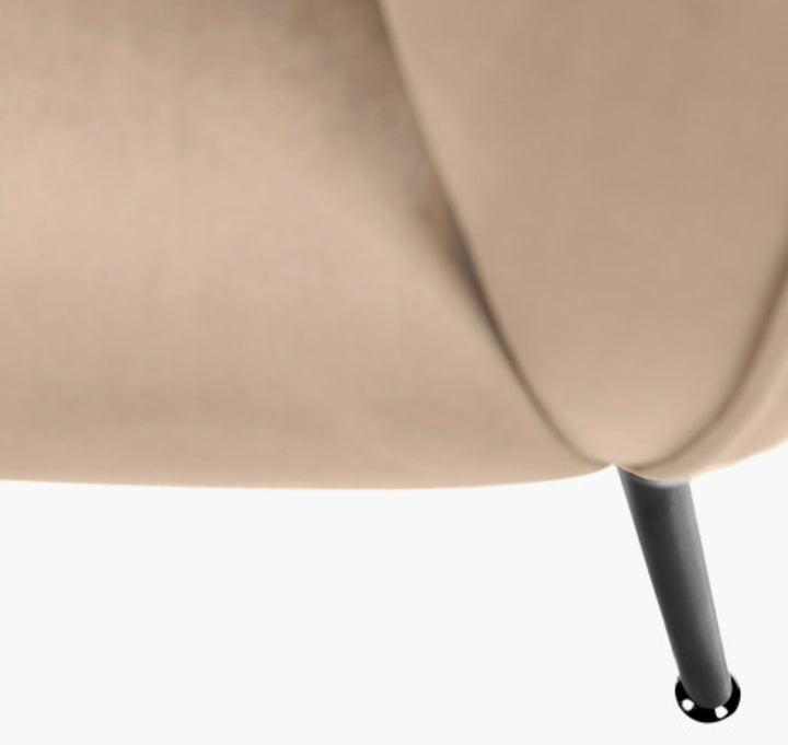 Lucca Biscuit Velvet and Metal Armchair