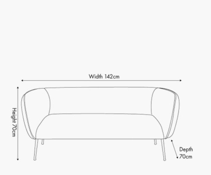 Lucca Dove Grey Velvet and Metal Sofa